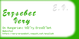 erzsebet very business card